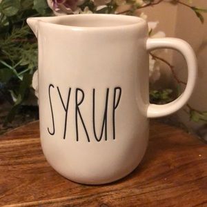 Rae Dunn By Magenta SYRUP Ceramic LL Syrup Dispenser Jar